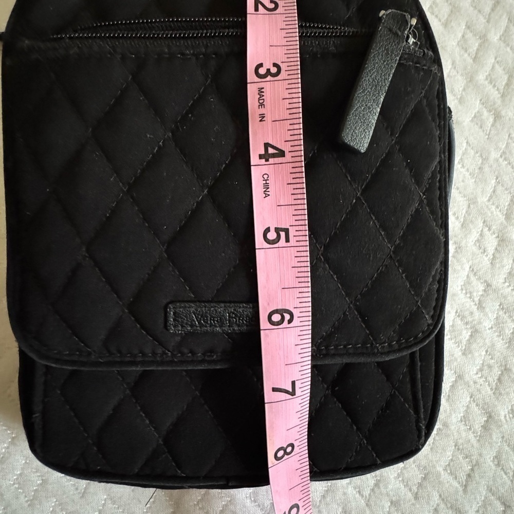 Vera Bradley Black Quilted Messenger Crossbody Bag - Picture 7 of 7